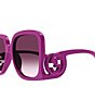 Color:Fuchsia - Image 3 - Women's GG1326S 58mm Square Sunglasses