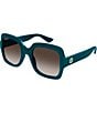 Color:Blue - Image 1 - Women's GG1337S 54mm Square Sunglasses