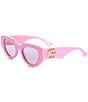 Color:Pink - Image 1 - Women's GG1421S Generation 51mm Geometric Sunglasses