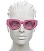 Color:Pink - Image 2 - Women's GG1421S Generation 51mm Geometric Sunglasses
