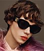 Color:Black - Image 3 - Women's GG1421S Generation 51mm Geometric Sunglasses