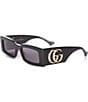 Color:Black - Image 1 - Women's GG1425S Generation 53mm Rectangle Sunglasses