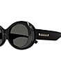 Color:Black - Image 3 - Women's Gucci Symbol 52mm Oval Sunglasses