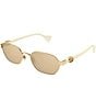 Color:Endura Gold - Image 1 - Women's Mini Running 56mm Oval Sunglasses