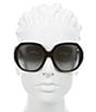 Color:Black - Image 2 - Women's Oval 56mm Sunglasses