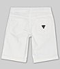 Color:White - Image 2 - Big Boys 8-18 Stretch Bull Roll-Cuff Denim Shorts