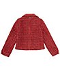 Color:Red Multi - Image 2 - Big Girls 7-16 Long Sleeve Boucle Blazer