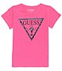 Color:Pink Medium - Image 1 - Big Girls 7-16 Short Sleeve Core T-Shirt