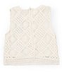 Color:White - Image 2 - Big Girls 7-16 Sleeveless Lace Crop Top