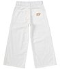 Color:White - Image 2 - Big Girls 7-16 Twill Culottes Exposed Button Wide Leg Pants