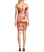 Color:Multi - Image 2 - Camila Botanical Sunrays Print Off-The-Shoulder Sheath Dress
