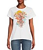 Color:White - Image 1 - Crouching Tiger Short Rolled Sleeve T-Shirt