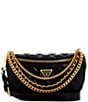 Color:Black - Image 1 - Giully Quilted Chain Belt Bag