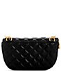 Color:Black - Image 2 - Giully Quilted Chain Belt Bag