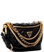 Color:Black - Image 4 - Giully Quilted Chain Belt Bag