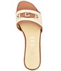 Color:Medium Natural - Image 4 - Hammi G Logo Hardware Flat Sandals