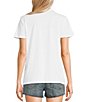 Color:Pure White - Image 2 - Malibu Girl Short Sleeve Graphic T-Shirt
