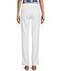 Color:Pure White Multi - Image 2 - Mid Rise Relaxed Straight G Charm Pants