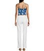 Color:Pure White Multi - Image 4 - Mid Rise Relaxed Straight G Charm Pants
