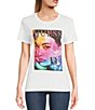 Color:Pure White - Image 1 - Ombre Magazine Easy Graphic T-Shirt