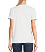 Color:Pure White - Image 2 - Ombre Magazine Easy Graphic T-Shirt