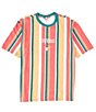 Color:Real Orange Multi - Image 1 - Originals Bryson Vertical Stripe T-Shirt