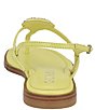 Color:Yellow - Image 3 - Rainey Logo Embellish Patent Flat Thong Sandals