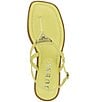 Color:Yellow - Image 4 - Rainey Logo Embellish Patent Flat Thong Sandals
