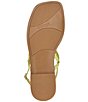 Color:Yellow - Image 5 - Rainey Logo Embellish Patent Flat Thong Sandals
