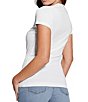 Color:Pure White - Image 2 - Rhinestone-Embellished Graphic T-Shirt