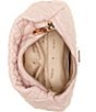 Color:Pale Pink - Image 3 - Rianee Quilt Mini Hobo Crossbody Bag