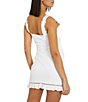 Color:Pure White - Image 2 - Sangallo Carmen Eyelet Ruffle Mini Dress