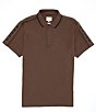 Color:Dark Brown - Image 1 - Short Sleeve Pique Guess Tape Polo