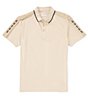 Color:Beige - Image 1 - Short Sleeve Pique Guess Tape Polo