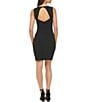 Color:Black - Image 2 - Stretch Sweetheart Sleeveless Open Back Cut-Out Sheath Dress