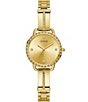 Color:Gold - Image 1 - Women's Gold-Tone Crystal Analog Watch