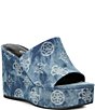Color:Denim Blue - Image 1 - Yenise4 Denim Platform Wedge Sandals