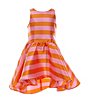 Color:Stripe - Image 1 - Little Girls 2T-6 Sleeveless Striped Fit & Flare Dress