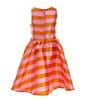 Color:Stripe - Image 2 - Little Girls 2T-6 Sleeveless Striped Fit & Flare Dress