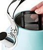Color:Turquoise - Image 5 - Heritage 1.7 Liter (7 Cup) Cordless Stainless Steel Electric Kettle with Auto Shut-Off and Boil-Dry Protection