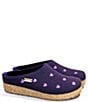 Color:Lavender - Image 1 - Cuoricini Heart Embroidered Wool Felt Clogs