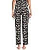 Color:Floral Camo - Image 2 - Half Moon by Modern Movement Floral Camo Jersey Knit Drawstring Tie Coordinating Lounge Pants