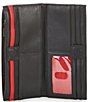 Color:Black/Gunmetal - Image 4 - Gunmetal Hardware 110 North Checkbook Wallet
