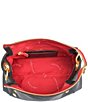 Color:Black/Brushed Gold/Red Zip - Image 3 - Bryant Medium Pebbled Leather Shoulder Crossbody Bag
