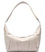 Color:Paved Grey/Brushed Silver - Image 1 - Morgan Leather Silver Hardware Shoulder Crossbody Bag