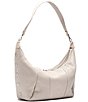 Color:Paved Grey/Brushed Silver - Image 3 - Morgan Leather Silver Hardware Shoulder Crossbody Bag