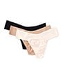 Color:Taupe/Coffee/Black - Image 1 - BreatheSoft Natural Rise Thong 3-Pack