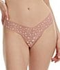 Color:Desert Rose/White - Image 1 - Cross Dyed Leopard Low Rise Thong