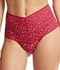 Color:Berry Sangria/Pink Sapphire - Image 1 - Leopard Print Cross-Dyed Retro Thong