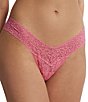 Color:Guava Pink - Image 1 - Signature Stretch Lace Low Rise Thong